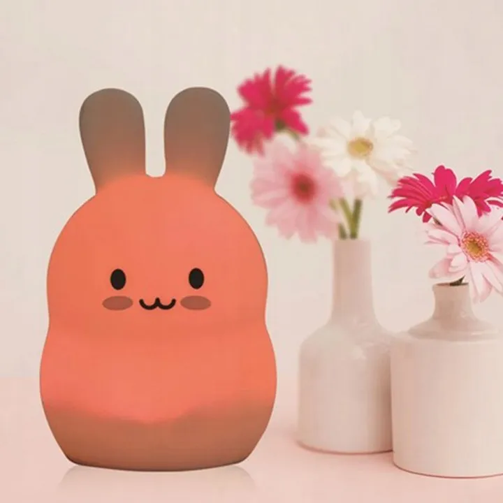 lampa-lampka-biurkowa-nocna-dla-dzieci-krolik-led-silikonowa-dotyk-pilot-stan-nowy