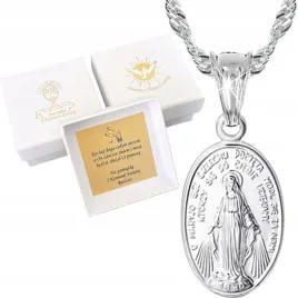 srebrny-lancuszek-i-cudowny-medalik-komunijny-matka-boska-cudowna