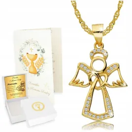 zloty-lancuszek-medalik-aniolek-chrzest-dziecka-komunia-bierzmowanie-roczek