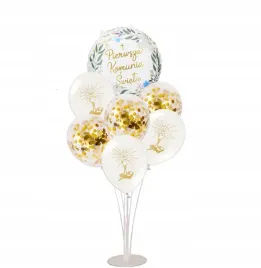 balony-z-konfetti-zlote-dekoracje-ozdoby-komunijne-stojak-boho-na-i-komunie