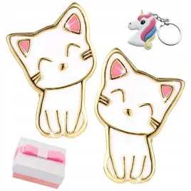 zlote-kolczyki-dla-dziewczynki-dzieci-kotki-wkretki-srebro-pozlacane