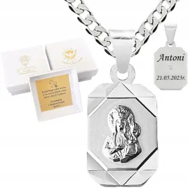 lancuszek-srebrny-medalik-komunijny-matka-boska-na-komunie-na-chrzest-925