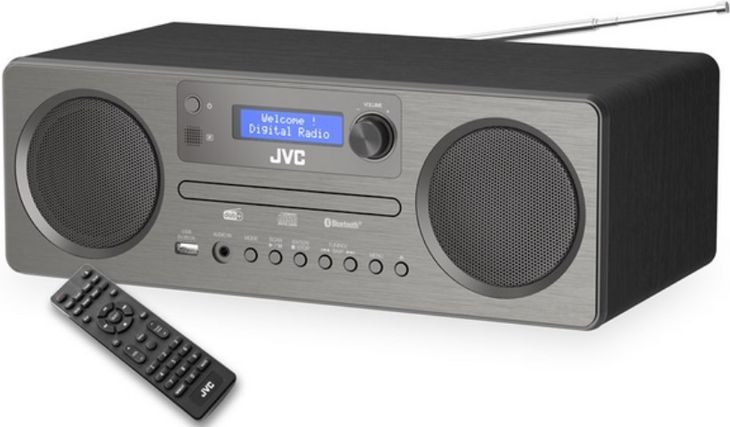 ﻿Odtwarzacz JVC Zestaw All In One wieża radio DAB+ Bluetooth AUX USB PILOT
