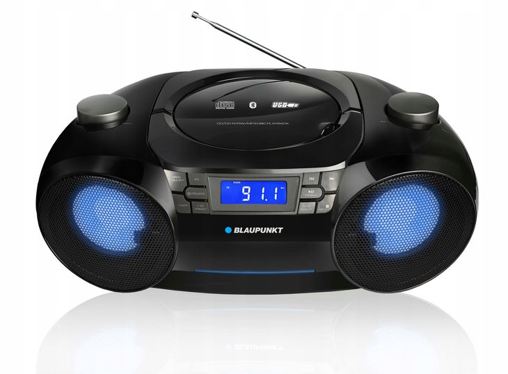 Radio Kuchenne Bluetooth Boombox FM BLAUPUNKT BB31LED USB AUX BT LED