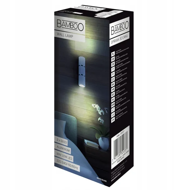 kinkiet-scienny-bamboo-bialy-2xgu10-stan-opakowania-oryginalne
