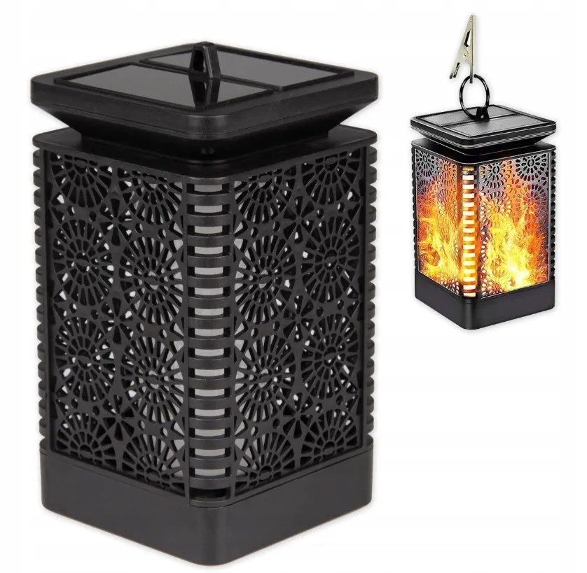 lampa-led-solarna-dekoracyjna-plomien-kwadrat-stan-nowy