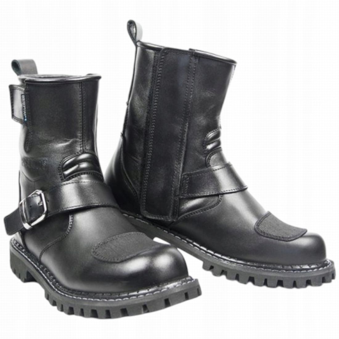 Białe sznurowane buty motocyklowe