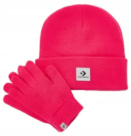 zestaw-dla-dziecka-czapka-rekawiczki-converse-rozowy-z-logo