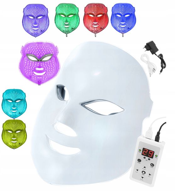 Фото - Маска для обличчя ﻿Maska LED 7w1 Terapia Fotonowa odmłądzanie
