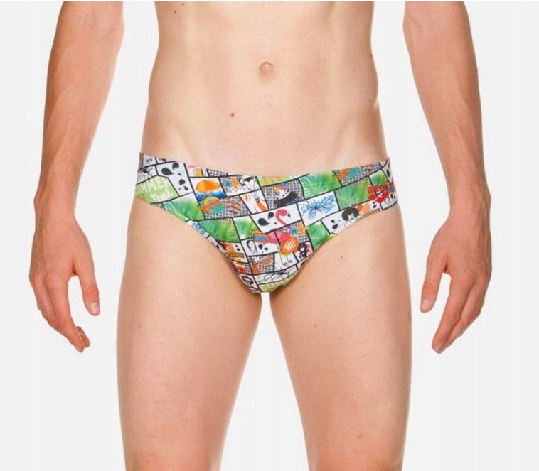 H773 ARENA SUMMER COMICS BRIEF 5,5cm SLIPY KĄPIELÓWKI MĘSKIE