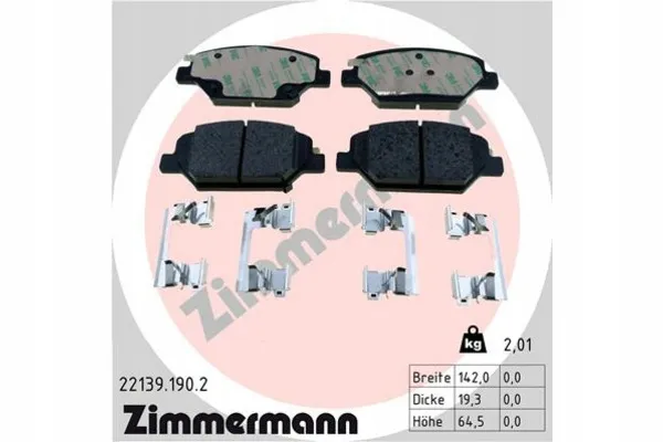 klocki-ham-prz-opel-insignia-b-2-0cdti-18-zimmermann-22139-190-2-numer-katalogowy-oryginalu-buick-sgm-23145358-buick-sgm-23301397-buick-sgm-23303281-buick-sgm-84259368-cadillac-84378582-opel-84120877