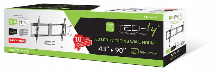 uchwyt-scienny-techly-43-90-70kg-slim-typ-uchylny