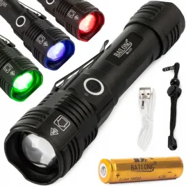 latarka-wojskowa-taktyczna-bailong-4-diody-led-uv-zoom-mocna-ipx5-usb