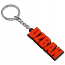 brelok-breloczek-ozdoba-do-kluczy-napis-dzban-czarno-pomaranczowy