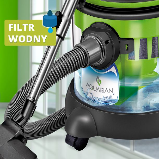Odkurzacz z filtrem wodnym bezworkowy piorący wodny MPM Aquarian MOD30