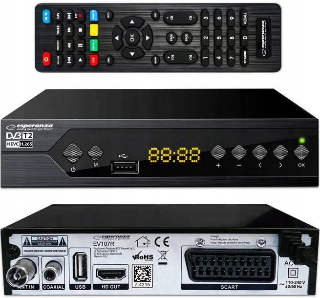 tuner-dvb-t2-esperanza-ev107r-zlacza-cyfrowe-wyjscie-koaksjalne
