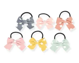 gumki-kokardki-grochy-6-sztuk