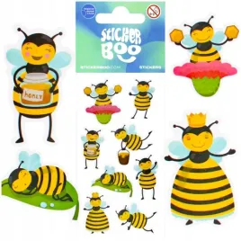 naklejki-nalepki-dekoracyjne-kolorowe-pszczola-pszczolki-miod-sticker-boo
