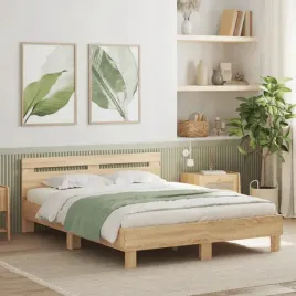 vidaxl-rama-lozka-z-wezglowiem-dab-sonoma-150x200-cm