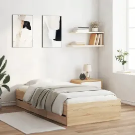 vidaxl-rama-lozka-z-szufladami-dab-sonoma-90x190-cm