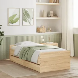 vidaxl-rama-lozka-z-szufladami-dab-sonoma-100x200-cm
