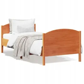 vidaxl-rama-lozka-bez-materaca-woskowy-braz-75x190-cm-sosnowa