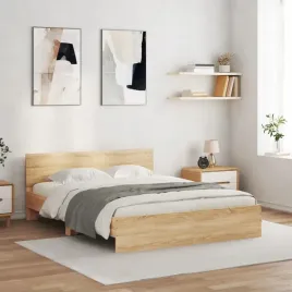 vidaxl-rama-lozka-z-wezglowiem-i-led-dab-sonoma-150x200-cm