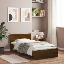 vidaxl-lozko-z-wezglowiem-bez-materaca-brazowy-dab-100x200-cm