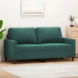 vidaxl-sofa-2-osobowa-ciemnozielona-140-cm-tapicerowana-aksamitem