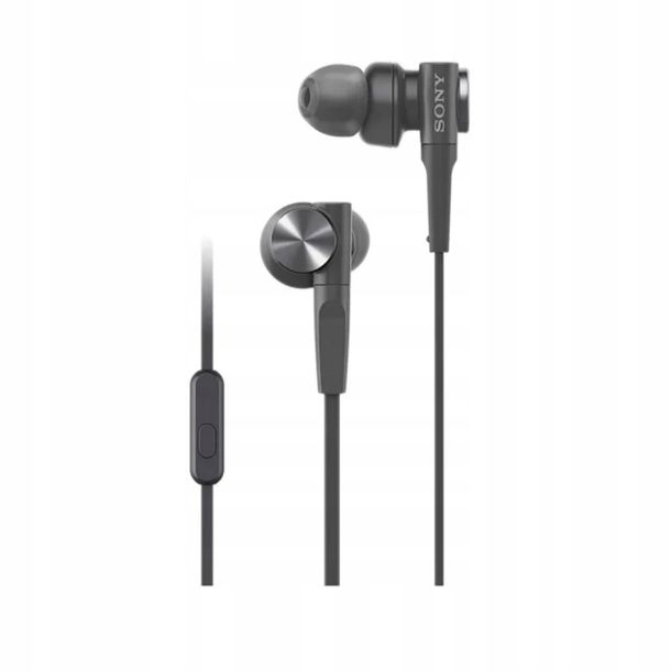 ﻿Oryginalne słuchawki dokanałowe Sony MDR-XB55AP Jack 3.5 mm Czarne