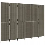 vidaxl-parawan-6-panelowy-szary-polirattan-szerokosc-parawanu-294-cm