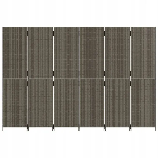 vidaxl-parawan-6-panelowy-szary-polirattan-waga-z-opakowaniem-21-4-kg