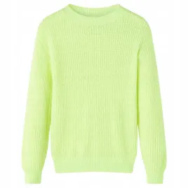 sweter-dzieciecy-z-dzianiny-zolty-neonowy-128