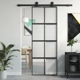 vidaxl-drzwi-przesuwne-czarne-76x205-cm-szklo-hartowane-aluminium