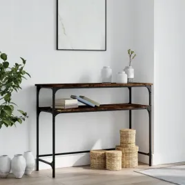 vidaxl-stolik-konsolowy-przydymiony-dab-100x355x75-cm