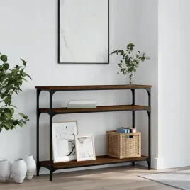 vidaxl-stolik-konsolowy-brazowy-dab-100x29x75-cm