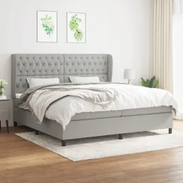 vidaxl-lozko-kontynentalne-z-materacem-jasnoszare-tkanina-200x200-cm