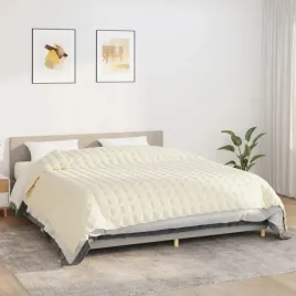 vidaxl-koc-obciazeniowy-kremowy-235x290-cm-15-kg-tkanina