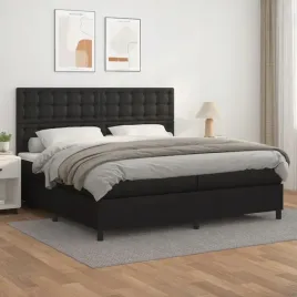 vidaxl-lozko-kontynentalne-z-materacem-czarne-ekoskora-200x200-cm