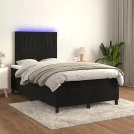 vidaxl-lozko-kontynentalne-z-materacem-i-led-czarny-aksamit-120x200cm