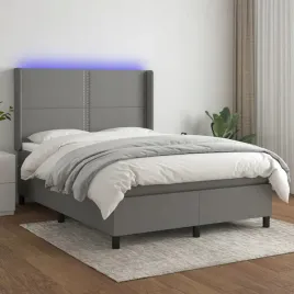 vidaxl-lozko-kontynentalne-z-materacem-ciemnoszara-tkanina-140x190cm