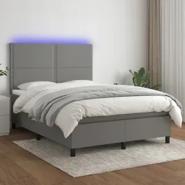 vidaxl-lozko-kontynentalne-z-materacem-ciemnoszara-tkanina-140x190cm