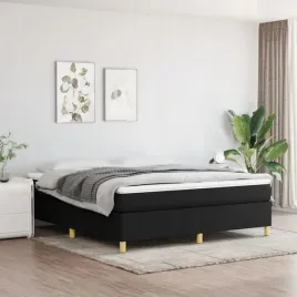 vidaxl-lozko-kontynentalne-z-materacem-czarne-tkanina-180x200-cm