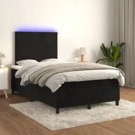 vidaxl-lozko-kontynentalne-z-materacem-i-led-czarny-aksamit-120x200cm