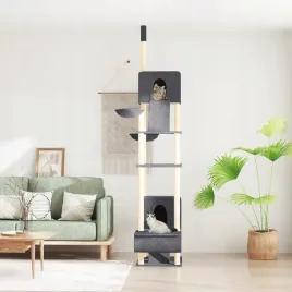vidaxl-drzewko-dla-kota-od-podlogi-do-sufitu-ciemnoszare-277-303-cm