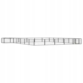 vidaxl-kojec-dla-psa-24-panele-czarny-100x50-cm-stal