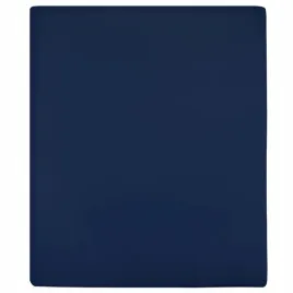 vidaxl-przescieradlo-granatowe-100x200-cm-dzersej-bawelniany