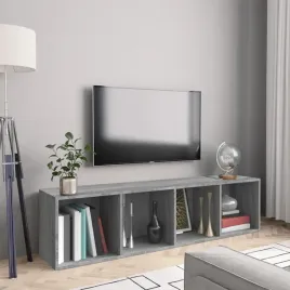 vidaxl-regal-na-ksiazki-szafka-rtv-szary-dab-sonoma-143x30x36-cm