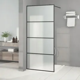 vidaxl-scianka-prysznicowa-czarna-90x195-cm-mrozone-szklo-esg
