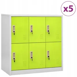 vidaxl-szafki-zamykane-5-szt-jasnoszaro-zielone-90x45x925-cm